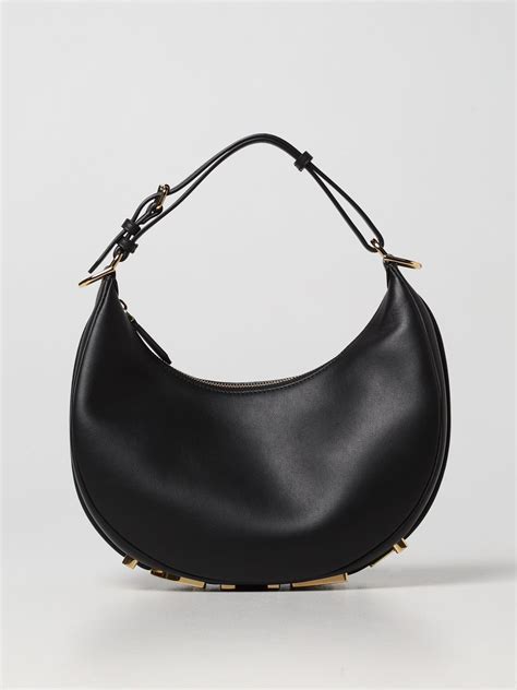 fendi 8br798|Black leather bag with matching threading .